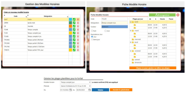 Gestion des forfaits Gestion des forfaits