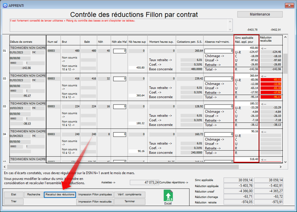 Contrôle des réductions Fillon 2023 Contrôle des réductions Fillon 2023