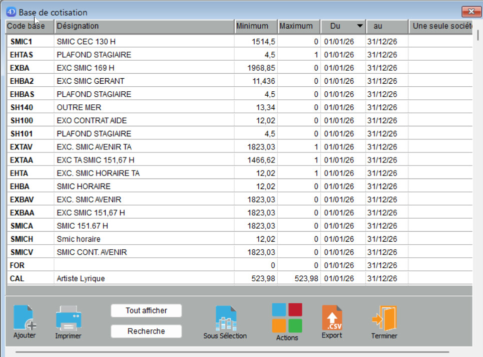 2026 - Revalorisation du SMIC au 1er janvier 2026