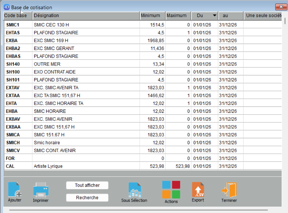 2026 - Revalorisation du SMIC au 1er janvier 2026
