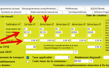 Comment modifier le taux AT